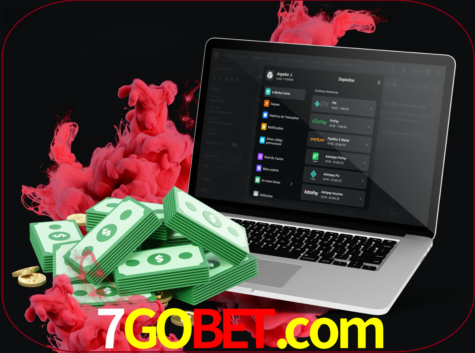 Para efetuar um depósito na sua conta 7gobet, basta escolher o método de depósito e especificar o montante.