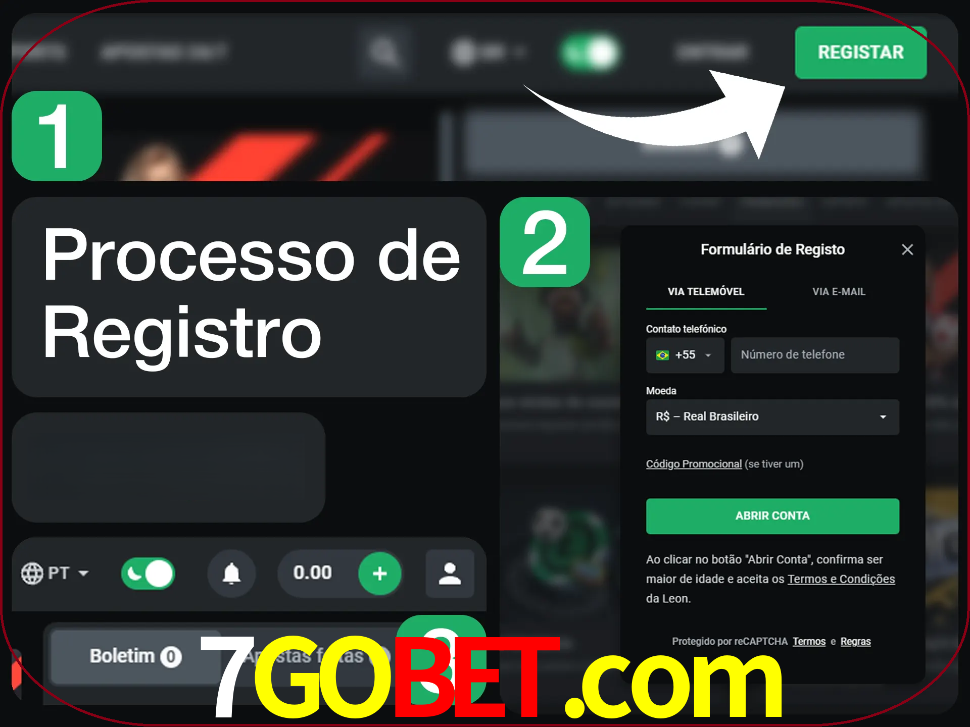 O processo de registro na LeonBet é simples.